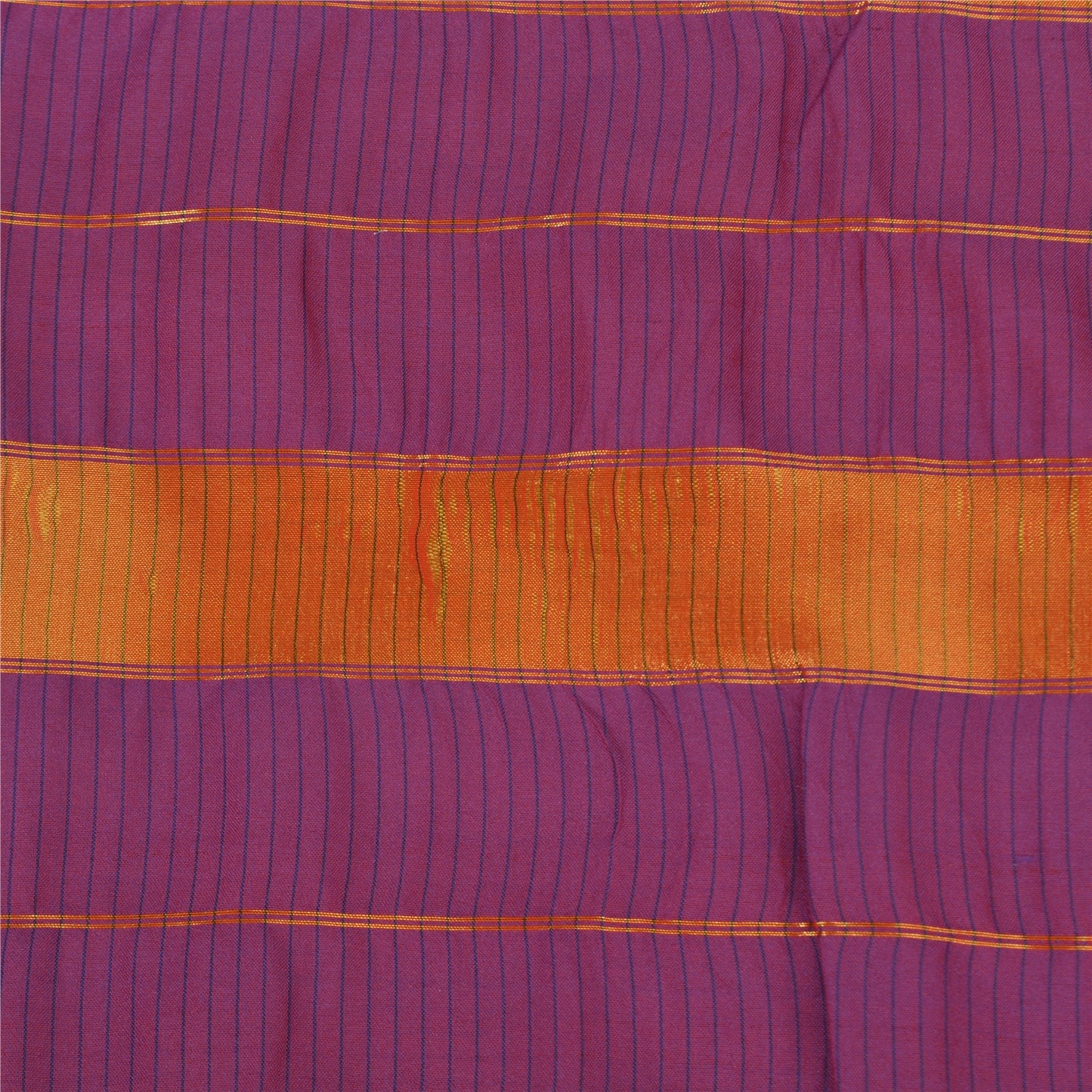 Sanskriti Vintage Purple/Peach Indian Sarees Art Silk Woven Sari Craft Fabric