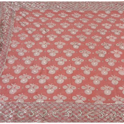 Sanskriti Vintage Sarees Pure Georgette Hand Embroidery Paint Fabric Ethnic Sari