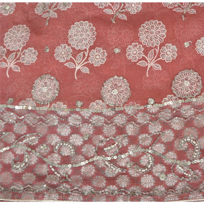 Sanskriti Vintage Sarees Pure Georgette Hand Embroidery Paint Fabric Ethnic Sari