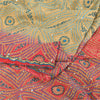 Sanskriti Vintage Cream Sarees Pure Georgette Hand Beaded Craft Fabric 5yd Sari