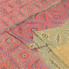 Sanskriti Vintage Cream Sarees Pure Georgette Hand Beaded Craft Fabric 5yd Sari