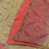 Sanskriti Vintage Cream Sarees Pure Georgette Hand Beaded Craft Fabric 5yd Sari