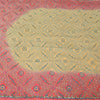 Sanskriti Vintage Cream Sarees Pure Georgette Hand Beaded Craft Fabric 5yd Sari