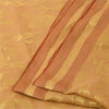Sanskriti Vintage Beige Sarees Pure Cotton Woven Kota Doria Sari Craft Fabric