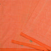Sanskriti Vintage Orange Sarees Pure Cotton Hand Beaded Fabric Craft Sari