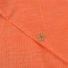Sanskriti Vintage Orange Sarees Pure Cotton Hand Beaded Fabric Craft Sari