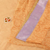 Sanskriti Vintage Peach Sarees Pure Chiffon Embroidered 5+ yrd Craft Fabric Sari