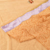 Sanskriti Vintage Peach Sarees Pure Chiffon Embroidered 5+ yrd Craft Fabric Sari