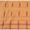Sanskriti Vintage Peach Sarees Pure Cotton Bengali Hand Woven Sari Craft Fabric