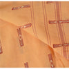 Sanskriti Vintage Peach Sarees Pure Cotton Bengali Hand Woven Sari Craft Fabric