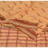 Sanskriti Vintage Peach Sarees Pure Cotton Bengali Hand Woven Sari Craft Fabric