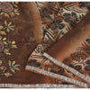 Sanskriti Vintage Brown Sarees Georgette Hand Beaded Premium Sari Craft Fabric