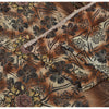 Sanskriti Vintage Brown Sarees Georgette Hand Beaded Premium Sari Craft Fabric
