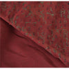 Sanskriti Vintage Sarees Dark Red Pure Georgette Embroidered Printed 5+YD Sari