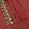 Sanskriti Vintage Sarees Dark Red Pure Georgette Embroidered Printed 5+YD Sari