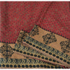 Sanskriti Vintage Sarees Dark Red Pure Georgette Embroidered Printed 5+YD Sari