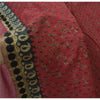 Sanskriti Vintage Sarees Dark Red Pure Georgette Embroidered Printed 5+YD Sari