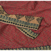 Sanskriti Vintage Sarees Dark Red Pure Georgette Embroidered Printed 5+YD Sari