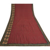 Sanskriti Vintage Sarees Dark Red Pure Georgette Embroidered Printed 5+YD Sari