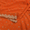Sanskriti Vintage Indian Saree Georgette Hand Beaded Craft Fabric Cultural Sari