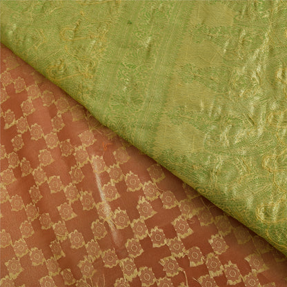 Sanskriti Vintage Sarees Art Silk Hand Beaded Woven Premium Sari Craft Fabric