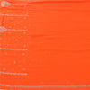 Sanskriti Vintage Orange Sarees Georgette Hand Beaded Premium Sari Craft Fabric