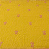 Sanskriti Vintage Yellow Sarees Georgette Hand Beaded Craft Fabric Ethnic Sari