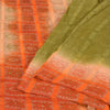 Sanskriti Vintage Green Sarees 100% Pure Silk Hand Embroidered Craft Fabric Sari