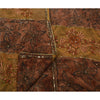 Sanskriti Vintage Indian Brown Sarees Georgette Hand Beaded Craft Fabric Sari