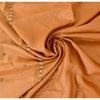 Sanskriti Vintage Indian Orange Sarees Pure Silk Hand Beaded Premium Fabric Sari
