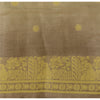 Sanskriti Vintage Brown Sarees Pure Silk Hand Woven Ethnic Sari 5yd Craft Fabric