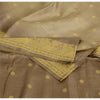 Sanskriti Vintage Brown Sarees Pure Silk Hand Woven Ethnic Sari 5yd Craft Fabric
