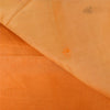 Sanskriti Vintage Orange Saree Pure Silk Zari Hand Beaded Craft Fabric 5 YD Sari
