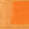 Sanskriti Vintage Orange Saree Pure Silk Zari Hand Beaded Craft Fabric 5 YD Sari