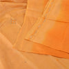 Sanskriti Vintage Orange Saree Pure Silk Zari Hand Beaded Craft Fabric 5 YD Sari