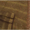 Sanskriti Vintage Brown Sarees Georgette Hand Beaded Woven Fabric Premium Sari