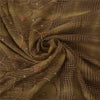 Sanskriti Vintage Brown Sarees Georgette Hand Beaded Woven Fabric Premium Sari