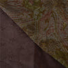 Sanskriti Vintage Indian Sari Purple Blend Georgette Printed Sarees Craft Fabric
