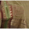 Sanskriti Vintage Golden Brown Sarees Pure Silk Hand Woven Fabric Premium Sari
