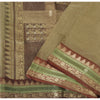 Sanskriti Vintage Golden Brown Sarees Pure Silk Hand Woven Fabric Premium Sari