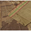 Sanskriti Vintage Golden Brown Sarees Pure Silk Hand Woven Fabric Premium Sari