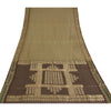 Sanskriti Vintage Golden Brown Sarees Pure Silk Hand Woven Fabric Premium Sari