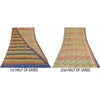 Sanskriti Vintage Sarees Pure Crepe Silk Hand Embroidered Fabric Kantha Sari