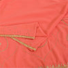 Sanskriti Vintage Peach Sarees Georgette Hand Beaded Premium Sari Craft Fabric