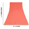 Sanskriti Vintage Peach Sarees Georgette Hand Beaded Premium Sari Craft Fabric