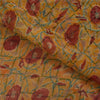 Sanskriti Vintage Yellow Sarees Pure Georgette Silk Hand Beaded Sari 6yrd Fabric