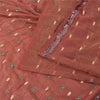 Sanskriti Vintage Sari Organza Dark Red Sarees Hand Bead Woven 5Yd Craft Fabric Assorted Scraps, Upcycled Remnant Fabric