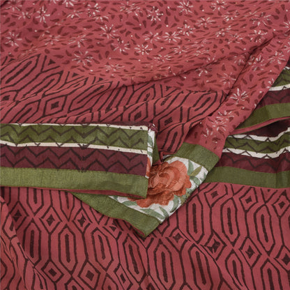 Sanskriti Vintage Sarees Pure Georgette Hand Printed Fabric Premium Ethnic Sari