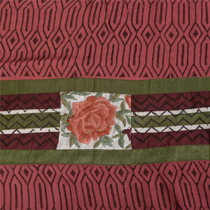 Sanskriti Vintage Sarees Pure Georgette Hand Printed Fabric Premium Ethnic Sari