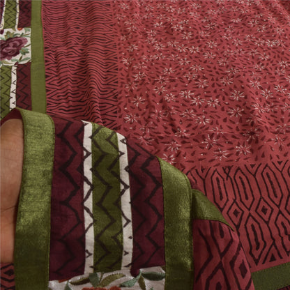 Sanskriti Vintage Sarees Pure Georgette Hand Printed Fabric Premium Ethnic Sari